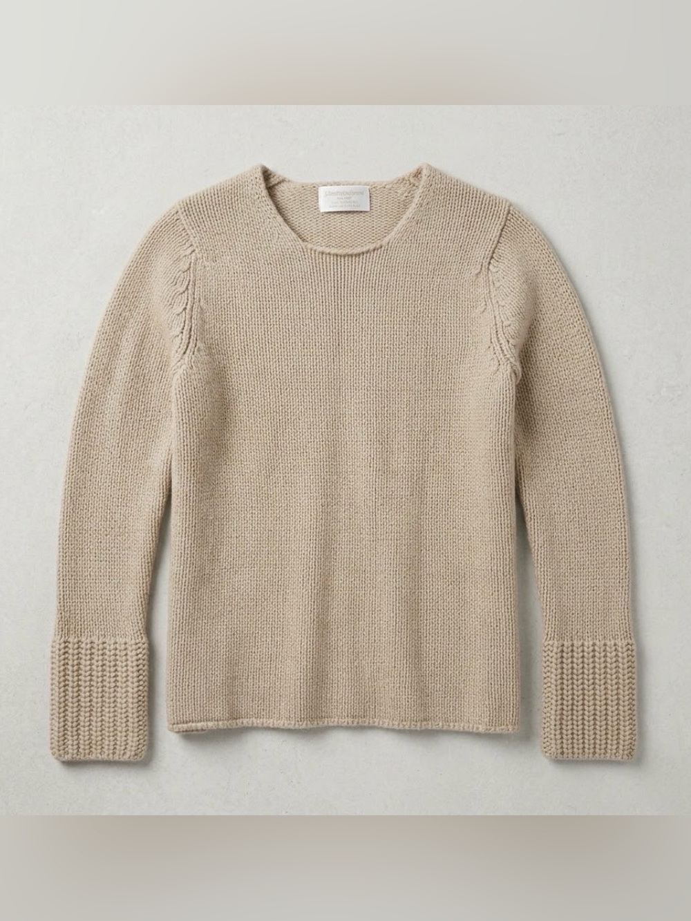 Johnstons of Elgin 100% Cashmere Heavyweight Chunky Knit Pullover Sweater